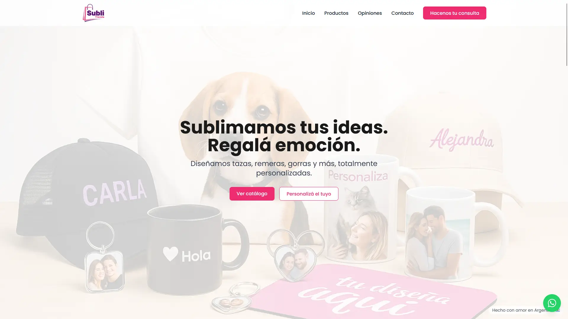 Landing Page para Negocio de Sublimaciones